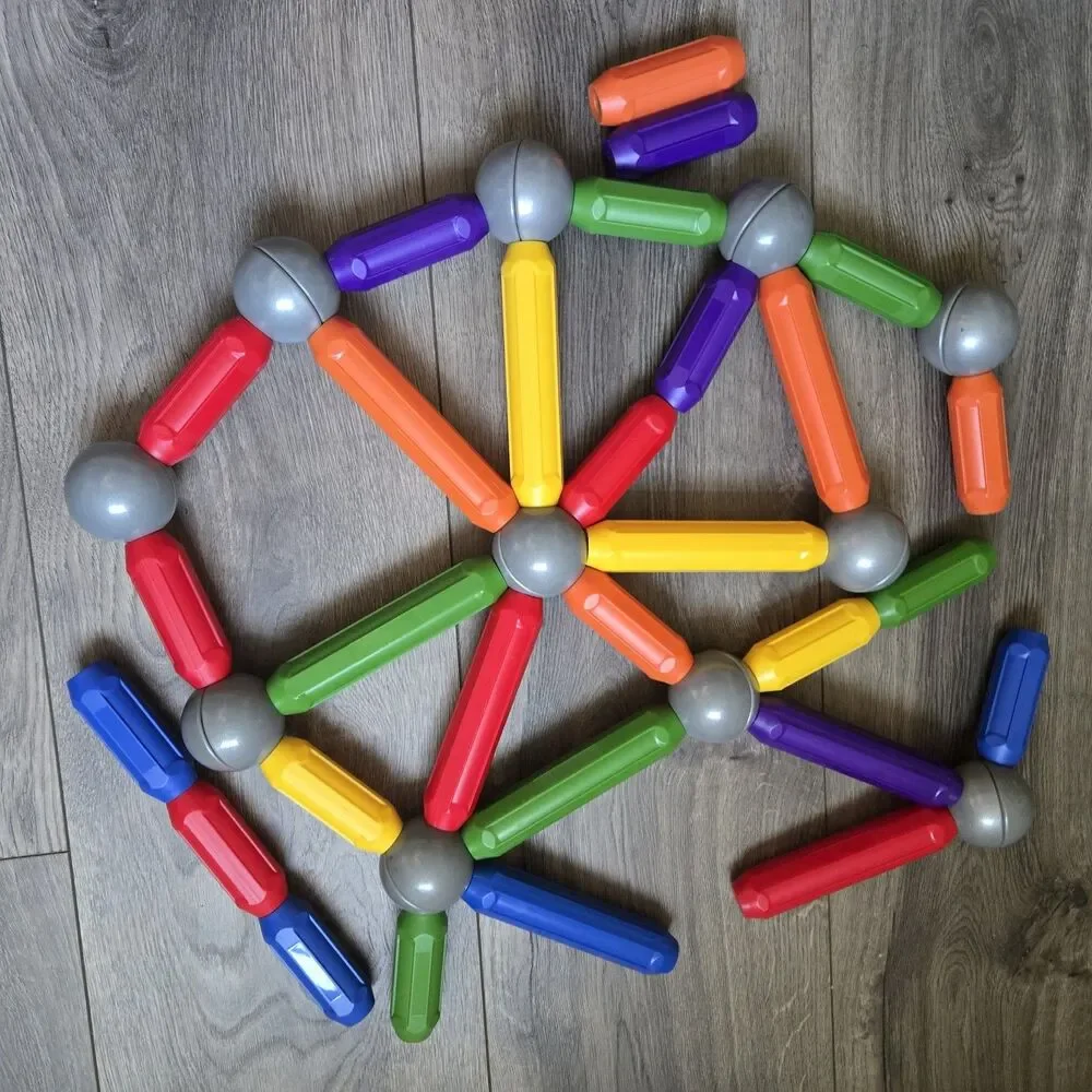 SmartMax Toy Lot 40 Pcs Large STEM Building Rods Bars and Connection Spheres